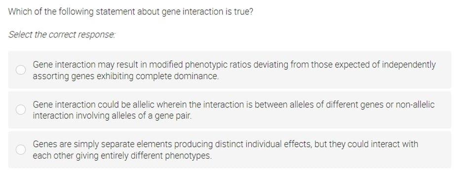 Solved Which of the following statement about gene | Chegg.com