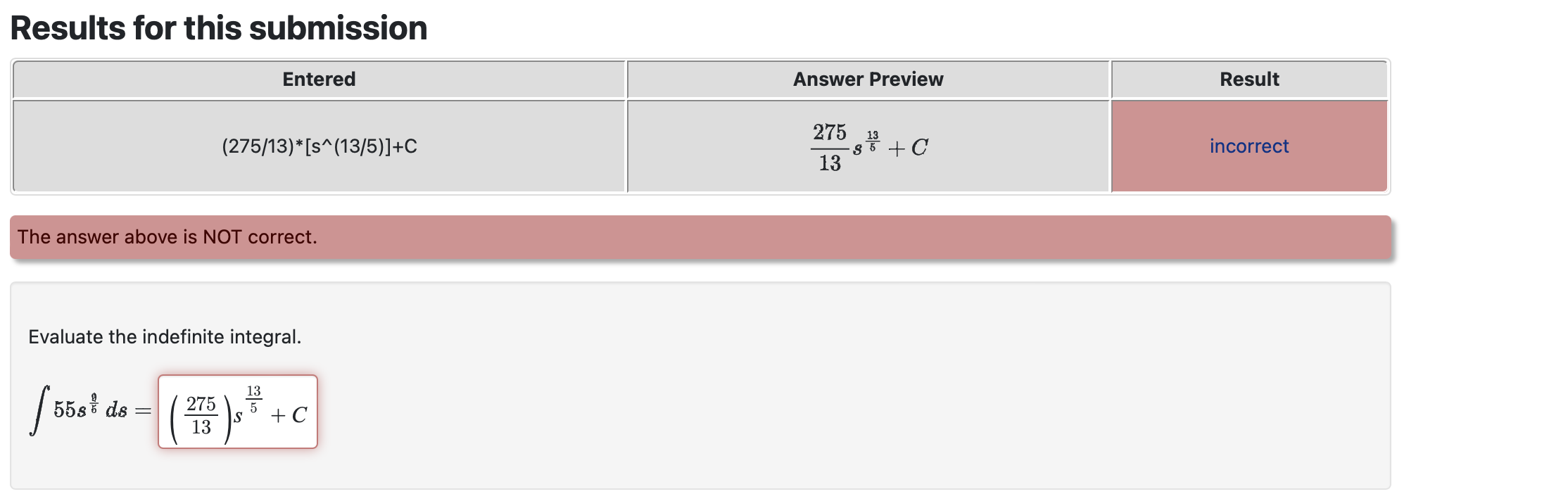 Solved Results for this submission | Chegg.com