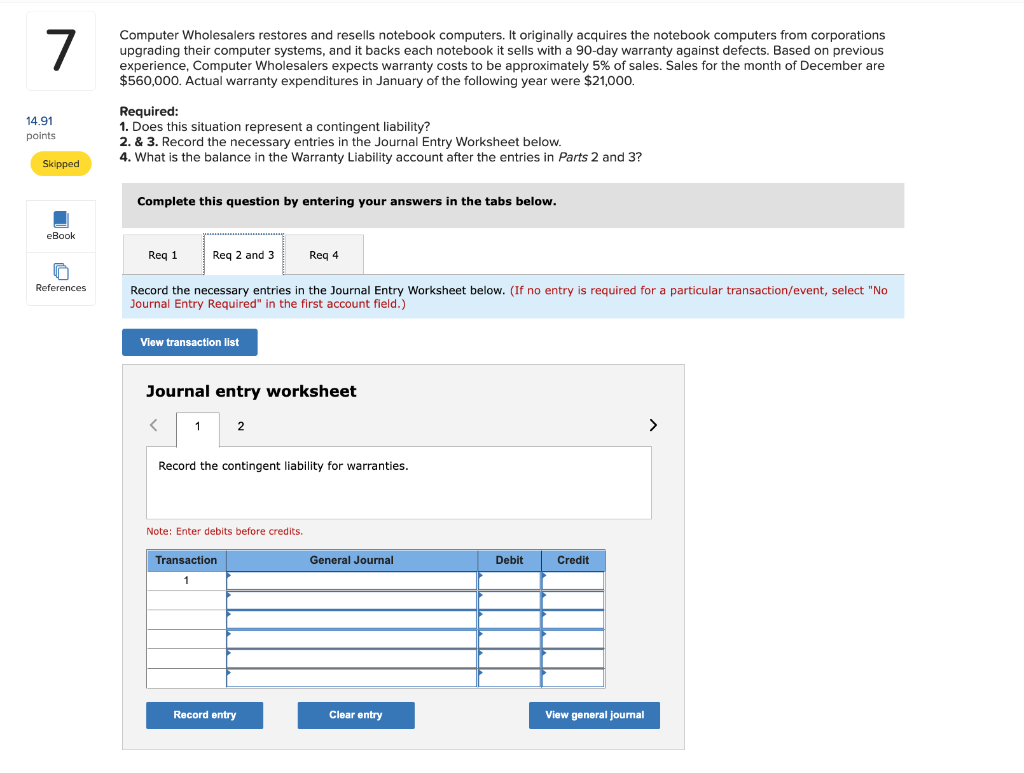 Solved 7 Computer Wholesalers restores and resells notebook