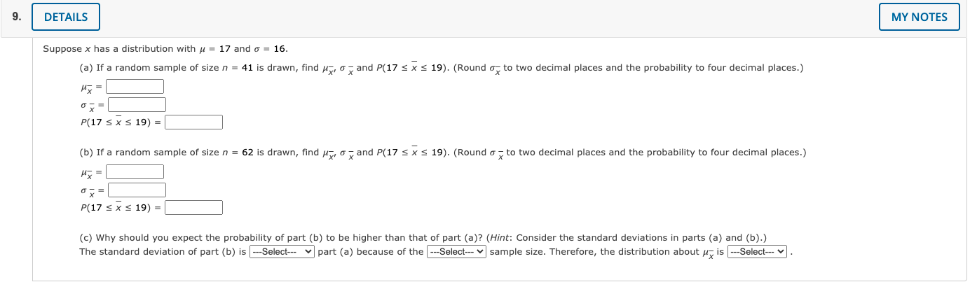 Solved 12. DETAILS MY NOTES Suppose we have a binomial | Chegg.com