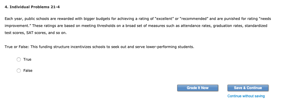 Solved 4. Individual Problems 21-4 Each year, public schools | Chegg.com