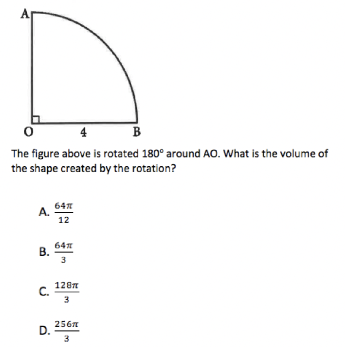 Solved The figure above is rotated 180∘ around AO. What is | Chegg.com