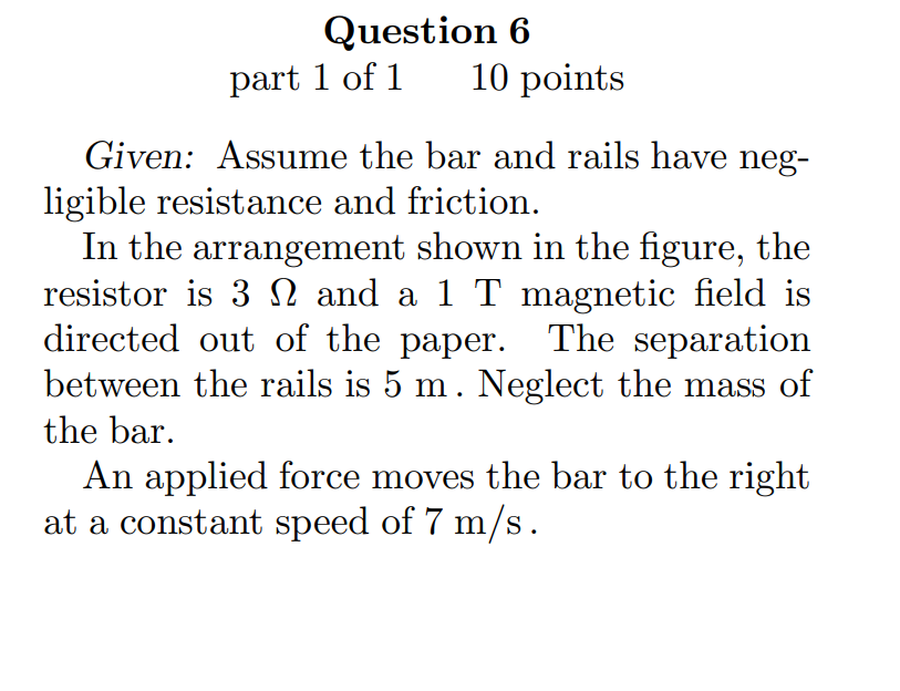 Solved Question 6 part 1 of 110 points Given: Assume the bar | Chegg.com