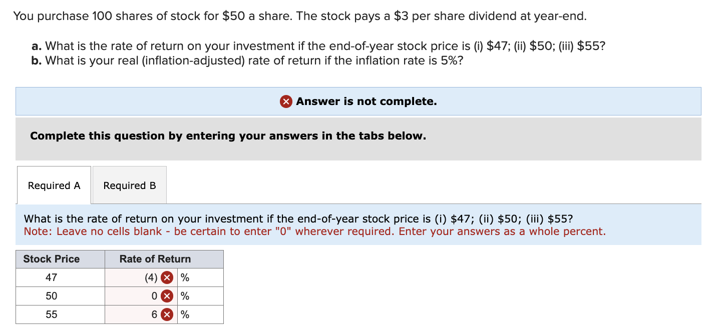 Solved You Purchase 100 ï Shares Of Stock For 50 ï A Share Chegg