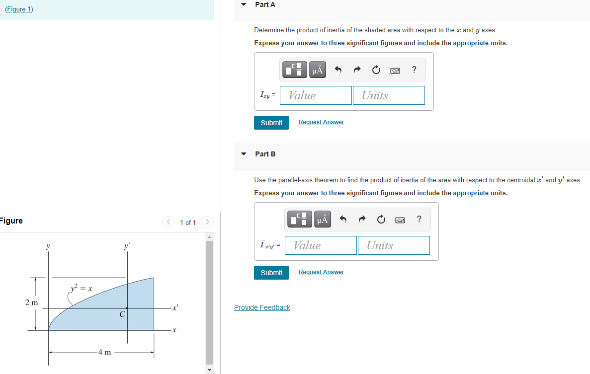 Solved Part A (Figure 1) Determine the product of inertia of | Chegg.com