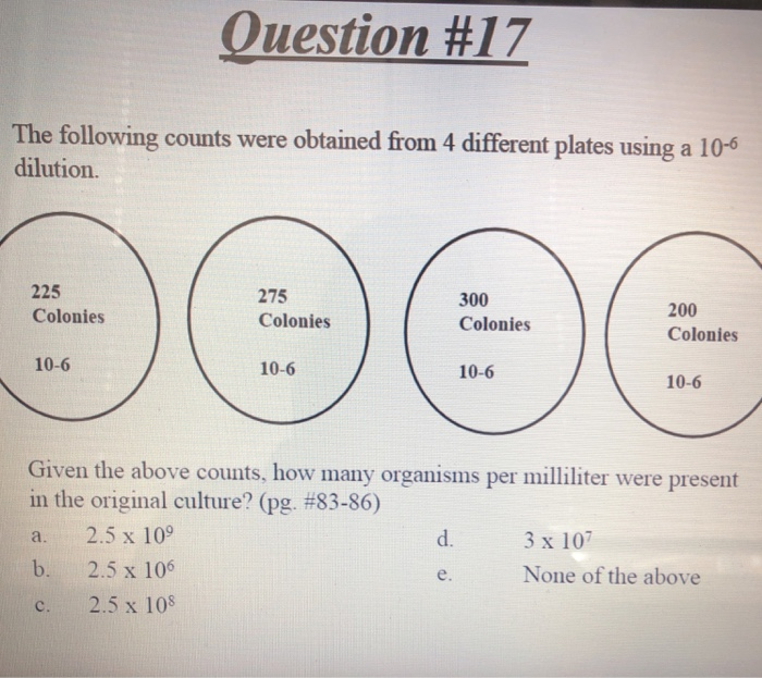 Solved Question #17 The following counts were obtained from | Chegg.com