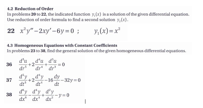 Solved 4.2 Reduction of Order In problems 20 to 22, the | Chegg.com