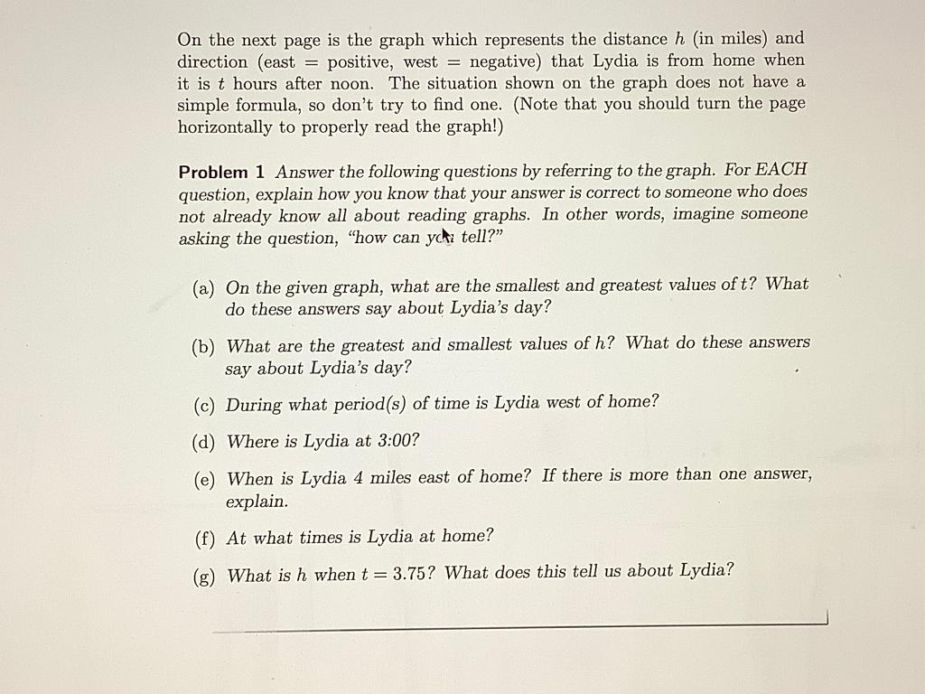 Solved On the next page is the graph which represents the | Chegg.com