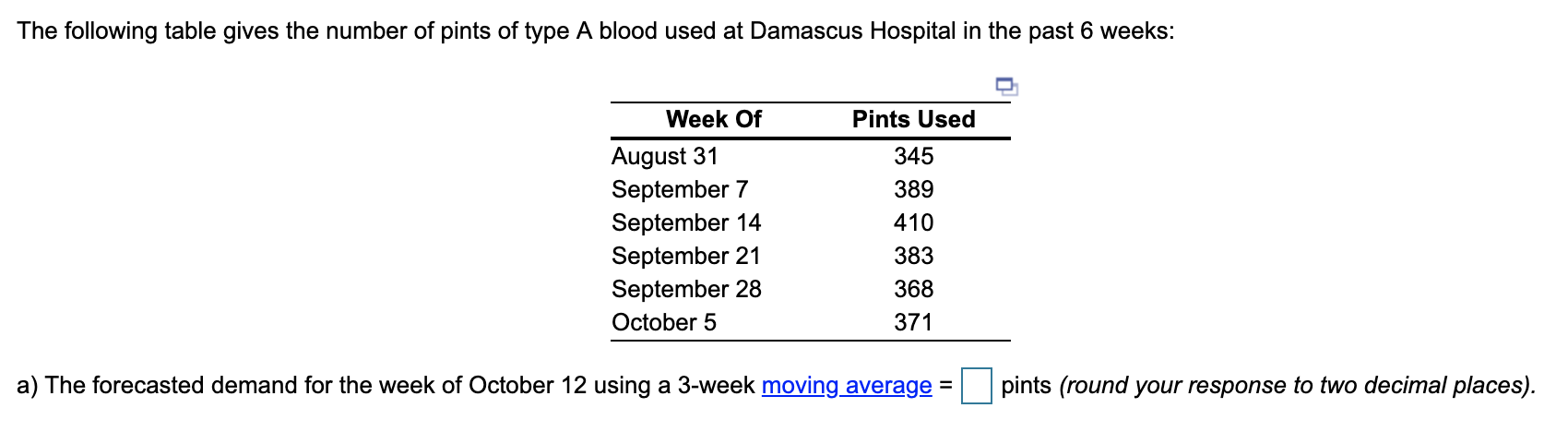 the-following-table-gives-the-number-of-pints-of-type-a-blood-used-at