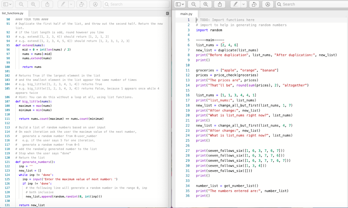8 list_functions.py 1 1 import random 2 3 # Given a | Chegg.com