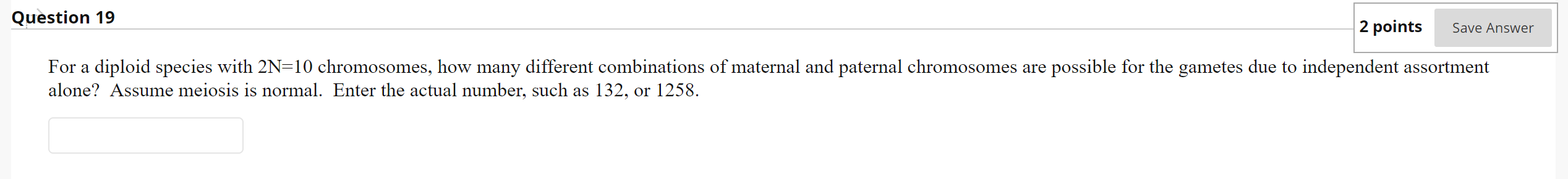 Solved Question 19 2 points Save Answer For a diploid | Chegg.com