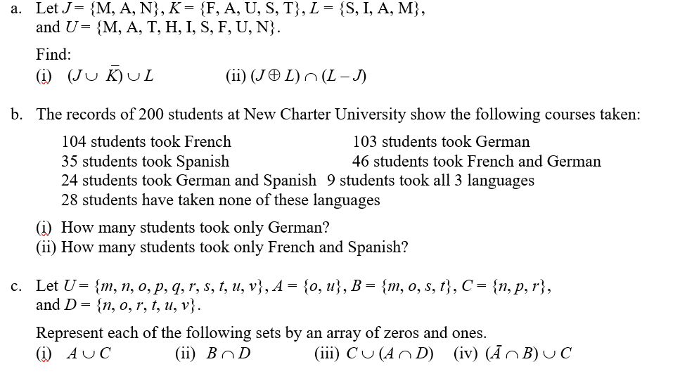 Solved A Let J M A N K F A U S T L S Chegg Com