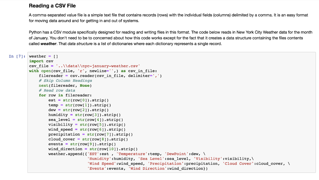 Solved Reading A CSV File A Comma separated Value File Is A Chegg