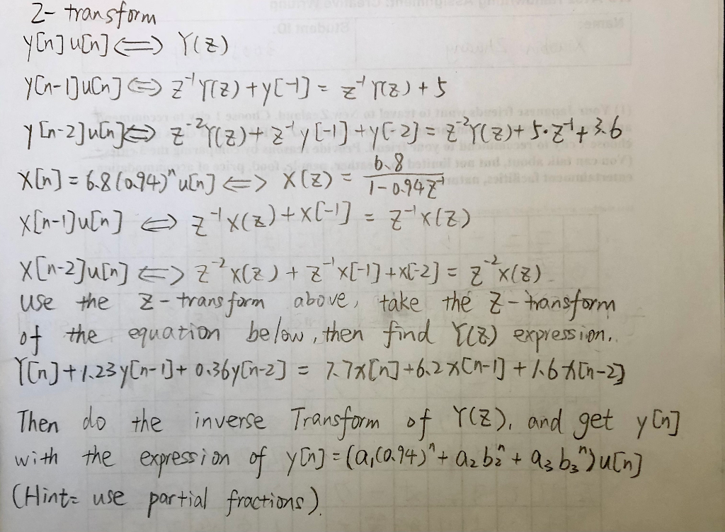 Solved 6 8 2 Transform Y N U N Y Z Y Cn 1 Jucnjo Z 47 Chegg Com