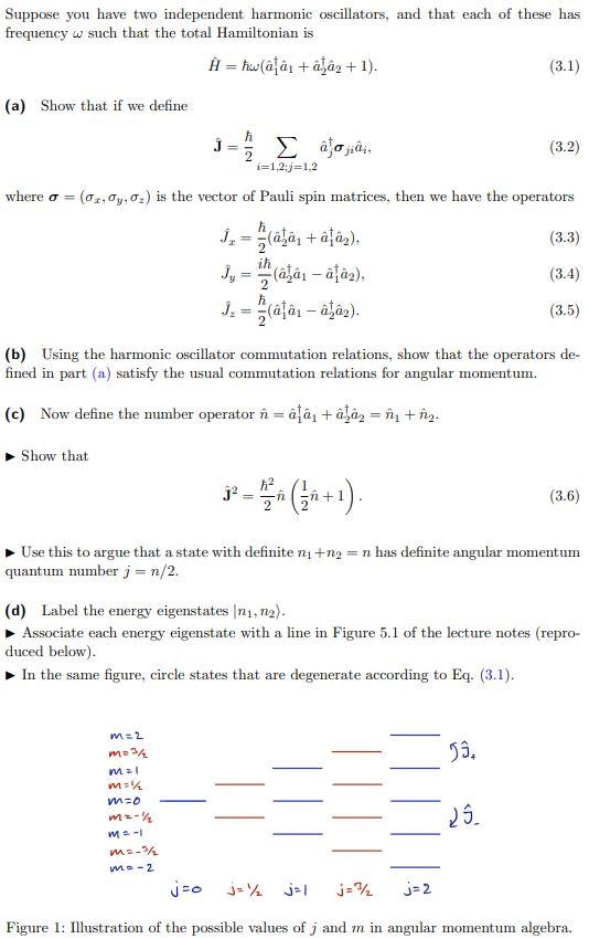 Solved Suppose you have two independent harmonic | Chegg.com