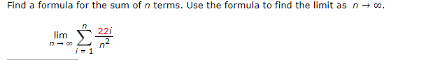 Solved Find a formula for the sum of n terms. Use the | Chegg.com