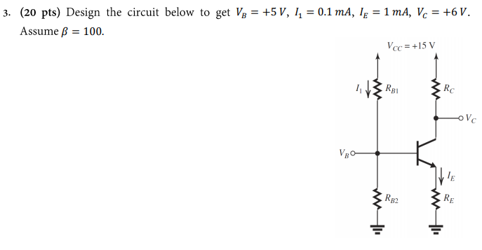 Solved 3 Pts Design The Circuit Below To Get Vp Chegg Com