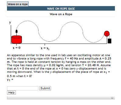 Solved Wave on a rope WAVE ON ROPE BASE Wave on a Rope An | Chegg.com