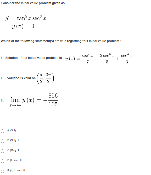 Consider the initial value problem given as | Chegg.com