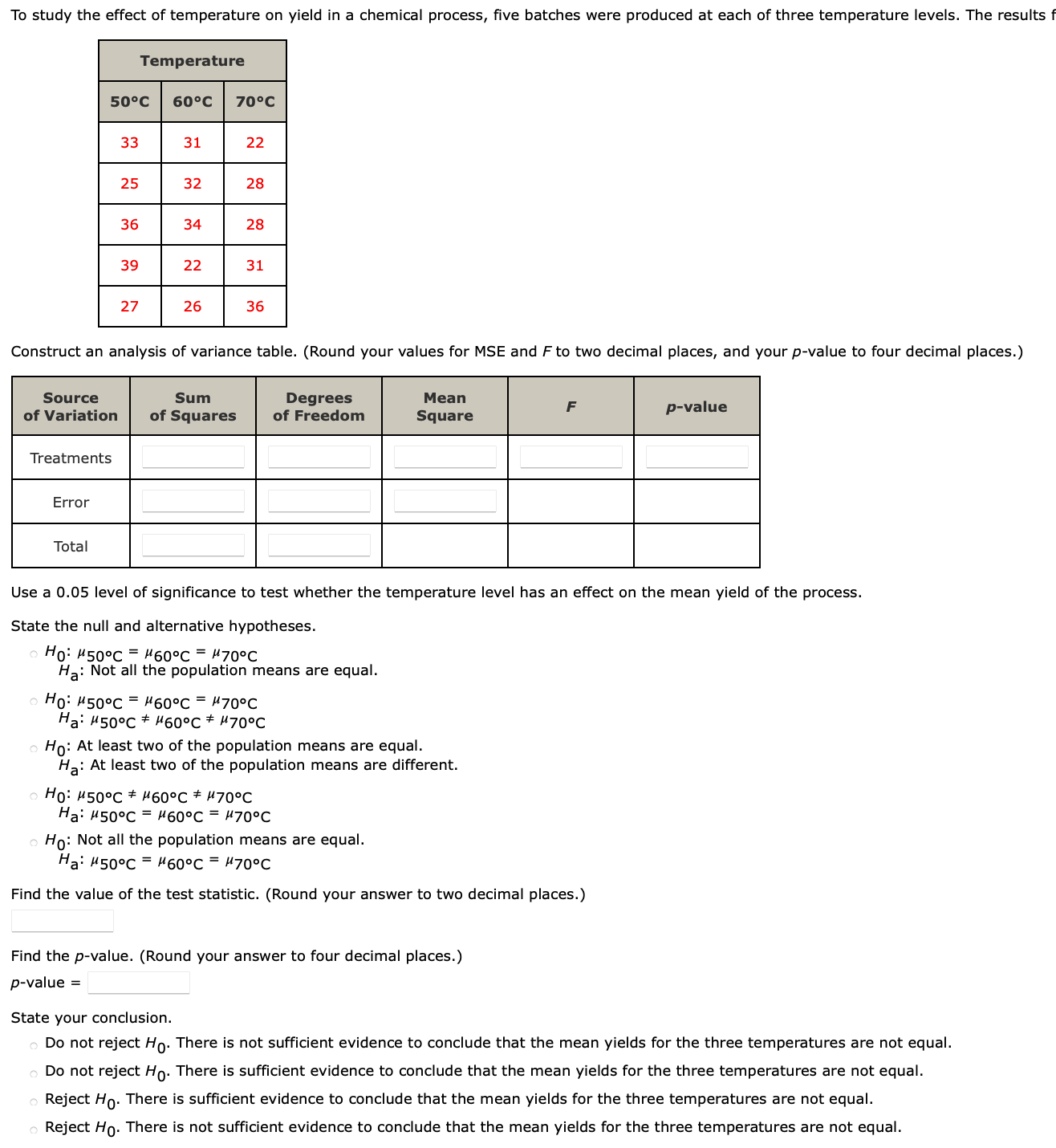 Solved Use a 0.05 level of significance to test whether the | Chegg.com