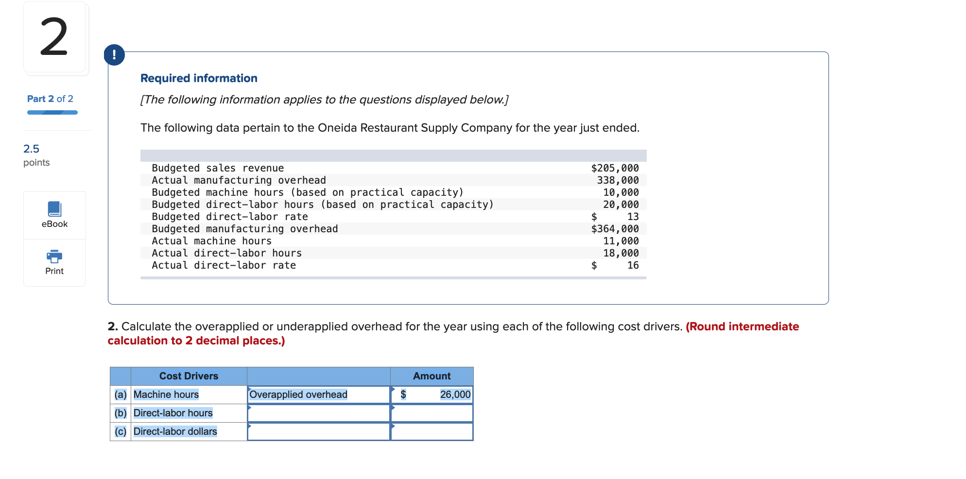 Solved 2 ! Required information [The following information
