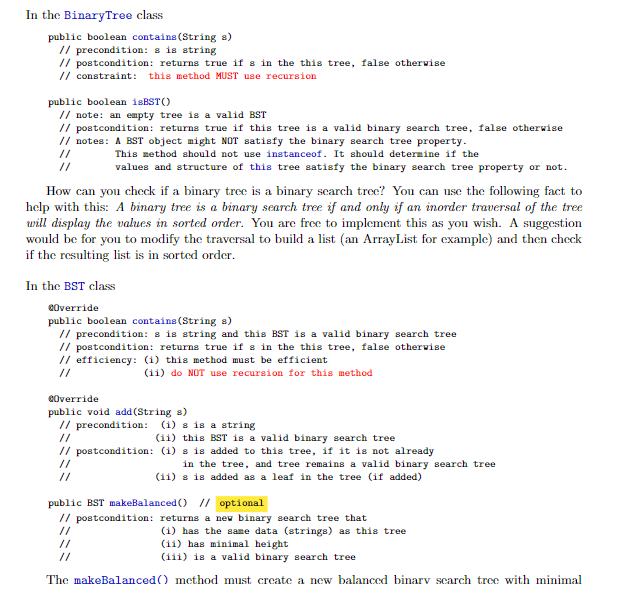 Solved Hi, I need help adding the following methods to my | Chegg.com