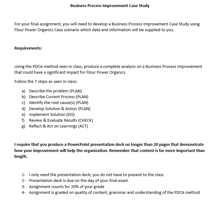 process improvement case study