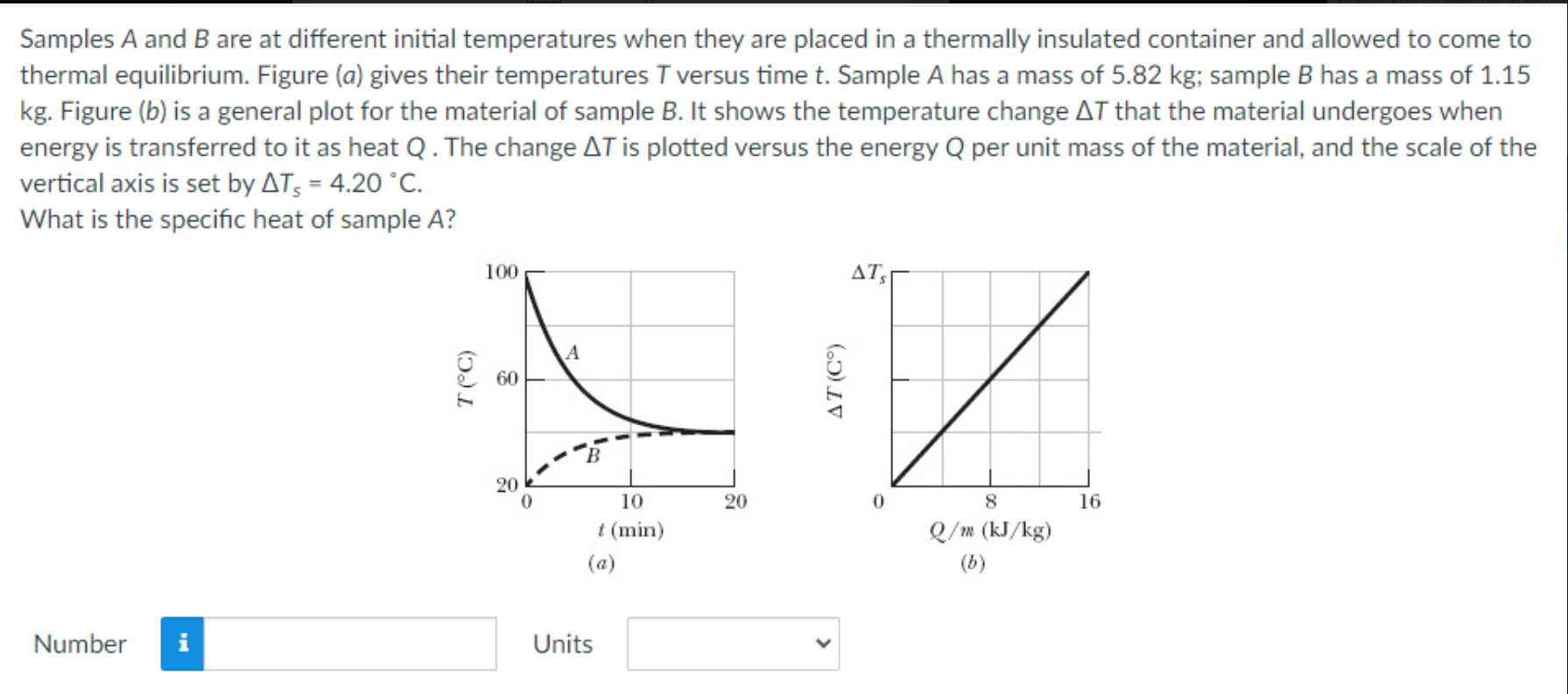 Solved Samples A And B Are At Different Initial Temperatures | Chegg.com