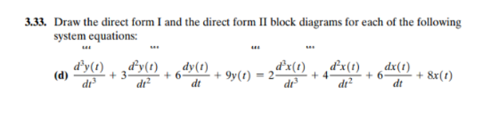 Solved 3.33. Draw the direct form I and the direct form II | Chegg.com