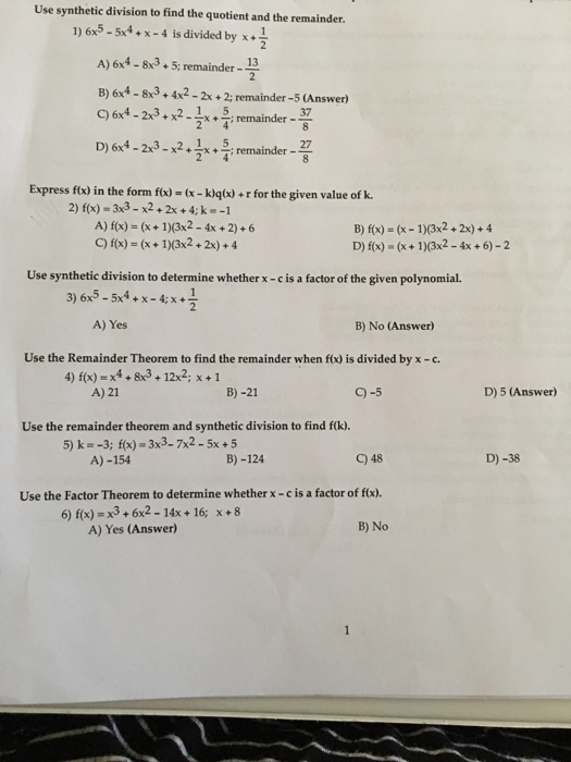 solved-use-synthetic-division-to-find-the-quotient-and-the-chegg