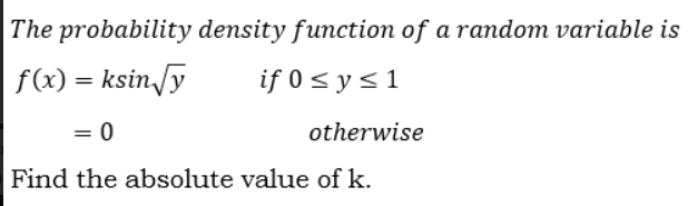 Solved The probability density function of a random variable | Chegg.com