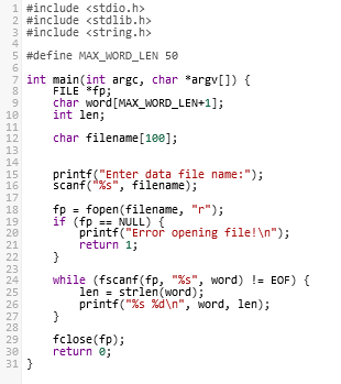 Solved 11.05) Write a program that takes words from a text | Chegg.com