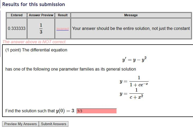 Solved The Differential Equation Has One Of The Following | Chegg.com