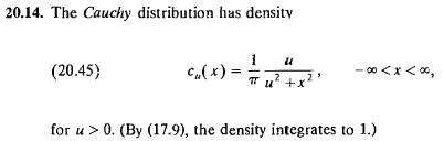 Solved 21.4. 20.14↑ Show that the Cauchy distribution has no | Chegg.com