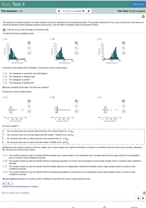 Solved Test: Test 4 Submit Test This Question: 1 pt This | Chegg.com