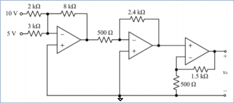 Solved Calculate the value of output voltage “Vo” for the | Chegg.com