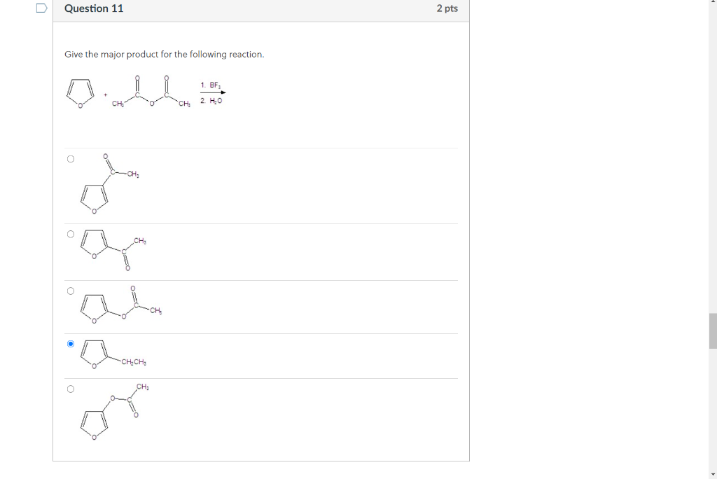 Solved What is the major product of the following reaction? | Chegg.com