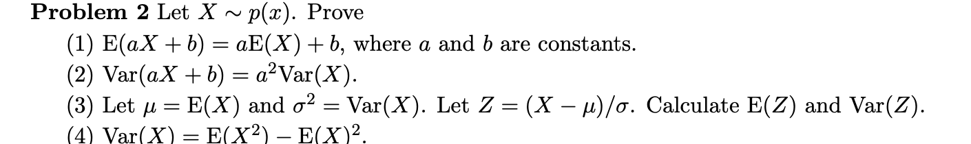 Solved Problem 2 Let X P X Prove 1 E Ax B Ae X Chegg Solved Problem 2 Let X P X Prove 1 E Ax B Ae X Chegg