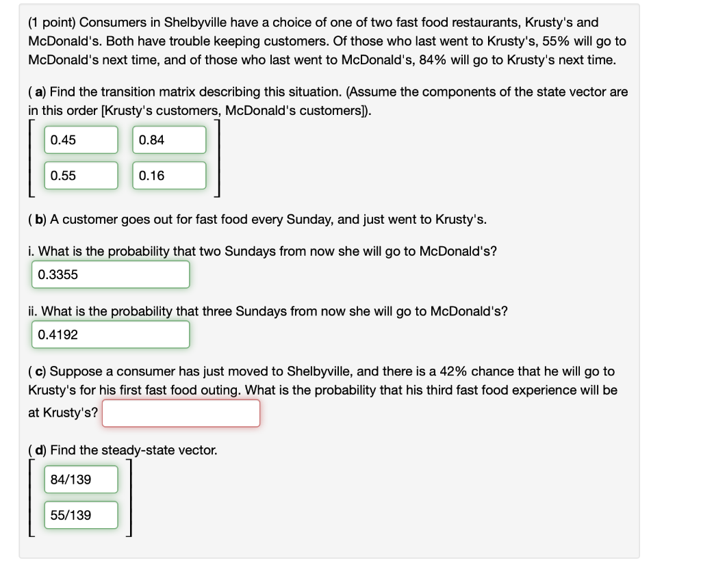 Consumers In Shelbyville Have A Choice Of One Of Two Chegg Com