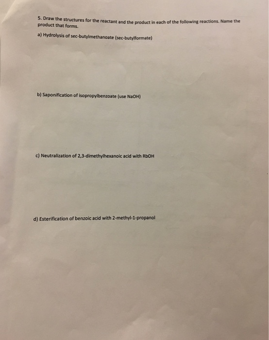 Solved PostLab Questions Formic acid (methanoic acid) is