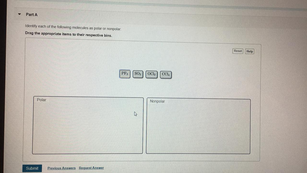 Solved Part A Identify Each Of The Following Molecules As