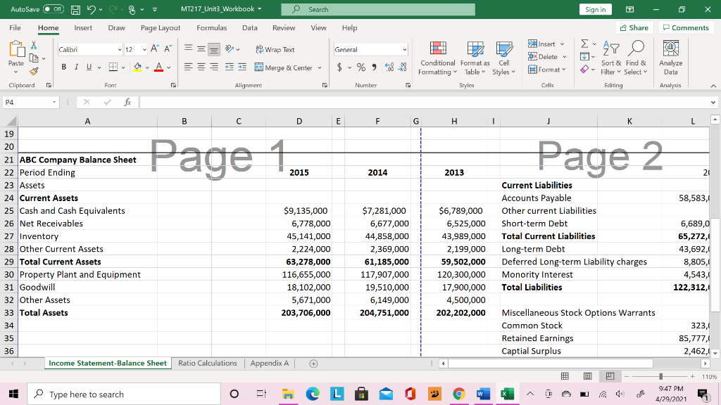 Solved You will calculate ratios for each classification for | Chegg.com