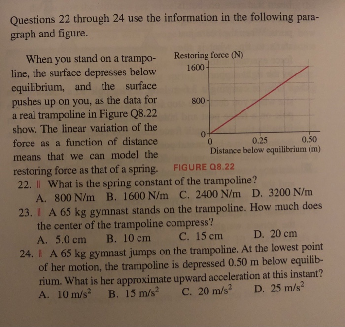 Solved Questions 22 through 24 use the information in the | Chegg.com