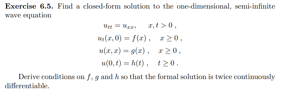 Solved Exercise 6.5. Find a closed-form solution to the | Chegg.com