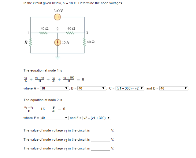 Solved In the circuit given below, R-18 Ω. Determine the | Chegg.com