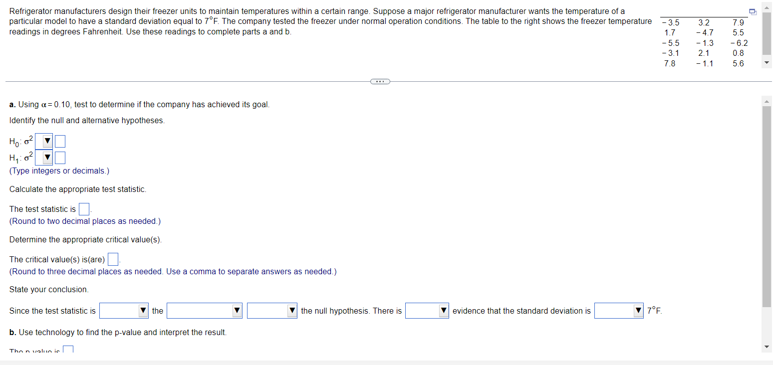 Solved Refrigerator manufacturers design their freezer units