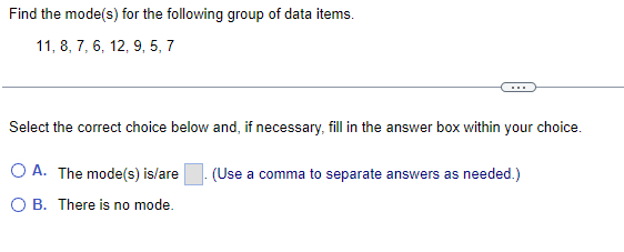 Solved Find the mode(s) for the following group of data | Chegg.com