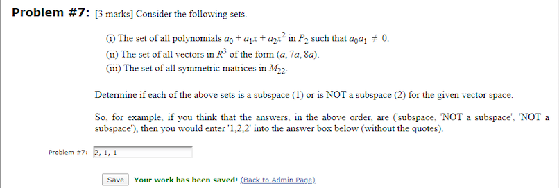 Solved Problem 7 3 Marks Consider The Following Sets 4426