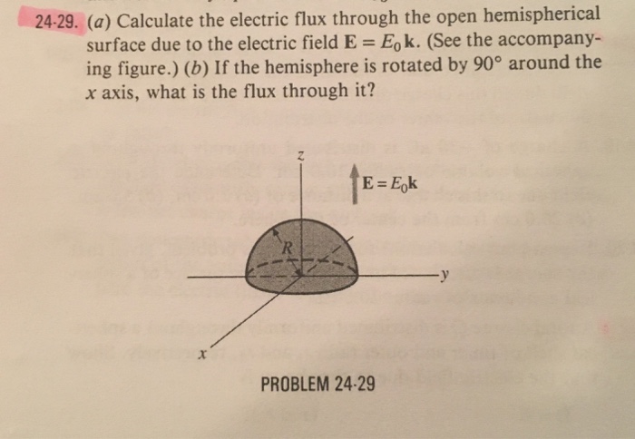 Solved A Calculate The Electric Flux Through The Open 6878