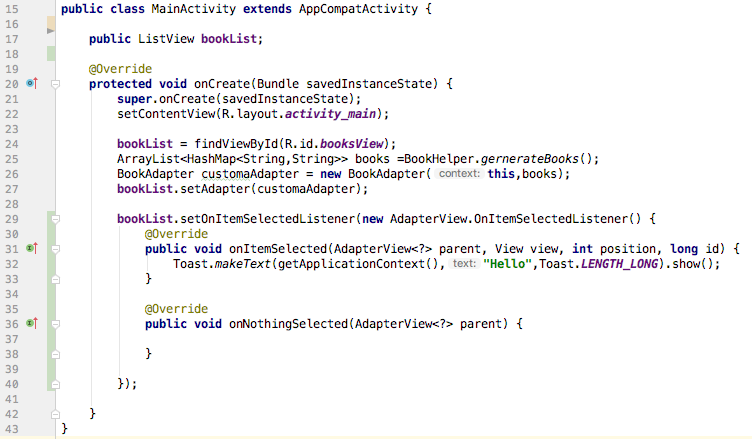 in android studio my app has listView that uses a | Chegg.com